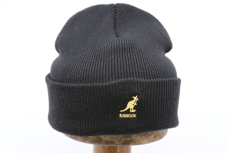 kangol beanie pull on acrylic black gold