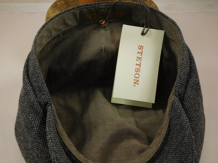 stetson hatteras ballonpet wolmix tweed look antraciet