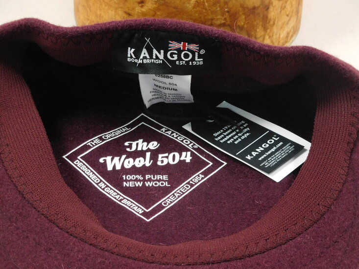 kangol flatcap 504 wool vino