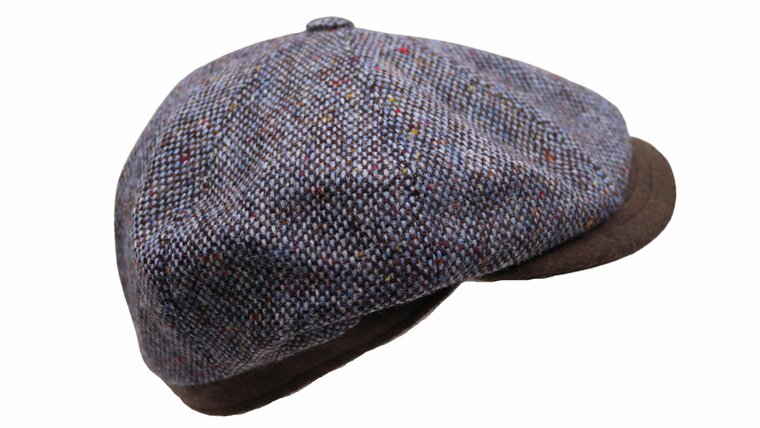 portaluri ballonpet donegal tweed cntr wol spikkel blauw en bruin