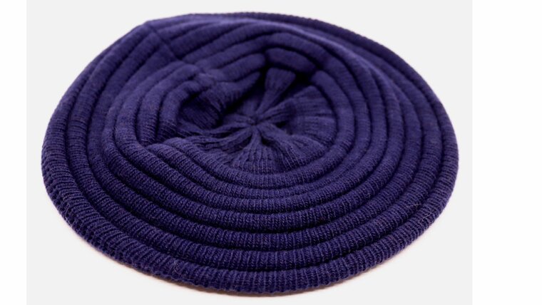 panizza baret kasjmier en merino wolmix dk blauw