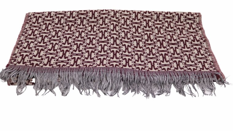 panizza sjaal foxes bordeaux en beige