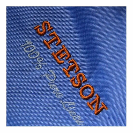 stetson newsboy cap hatteras linnen donker blauw