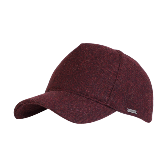 wigens baseball cap contemporary tweed bordeaux