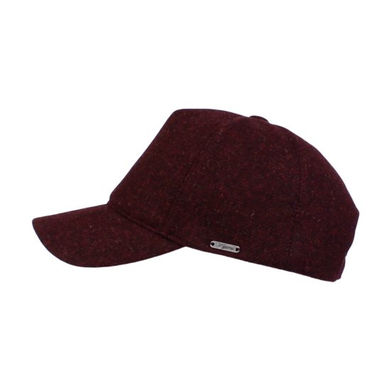 wigens baseball cap contemporary tweed bordeaux