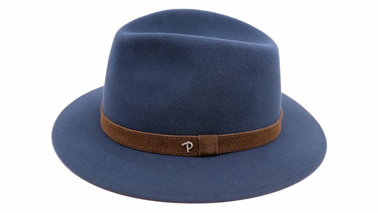 panizza fedora potenza haarvilt jeansblauw