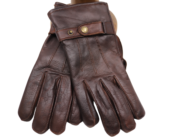 stetson heren handschoenen gloves buffalo leather brown