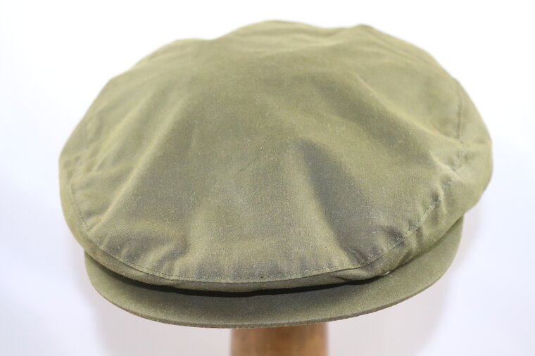 wigens vintage flat cap wax cotton olive