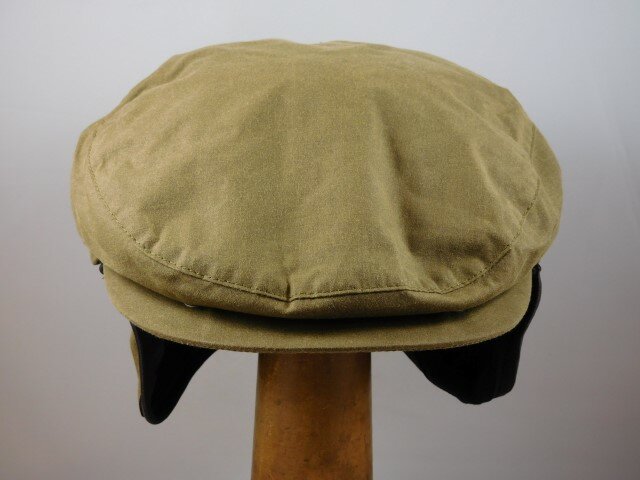 wigens vintage flat cap wax cotton beige