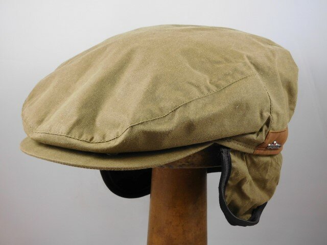 wigens vintage flat cap wax cotton beige