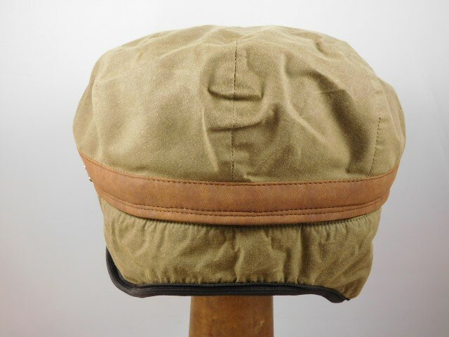 wigens vintage flat cap wax cotton beige