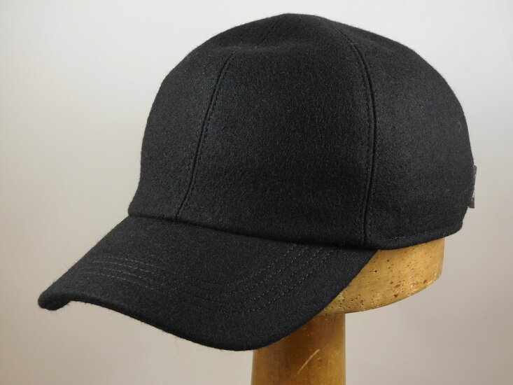 wigens baseball classic cap met oorklep wol black