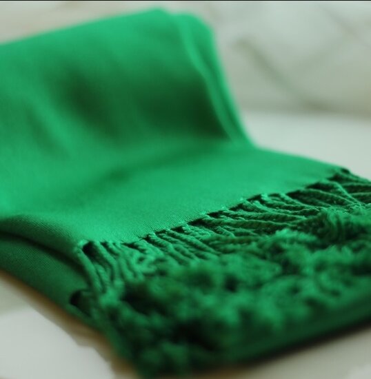 onkar pashmina  viscose emerald green