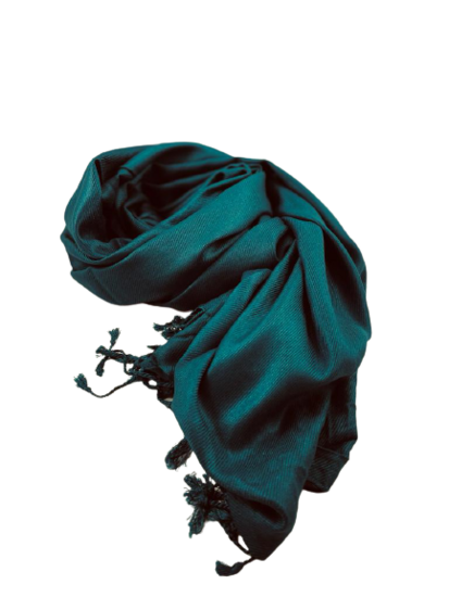 onkar pashmina  viscose green petrol