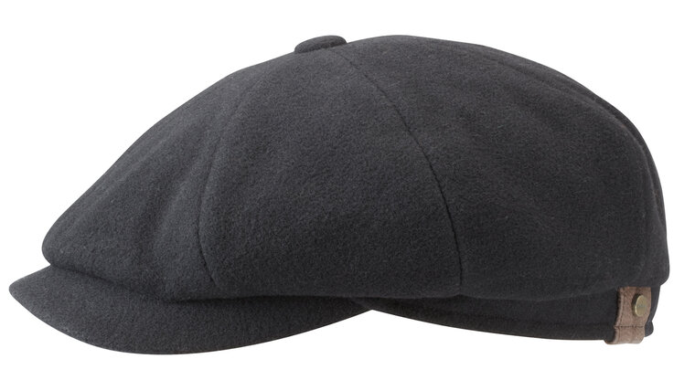 stetson hatteras newsboy cap wol kasjmier mix black