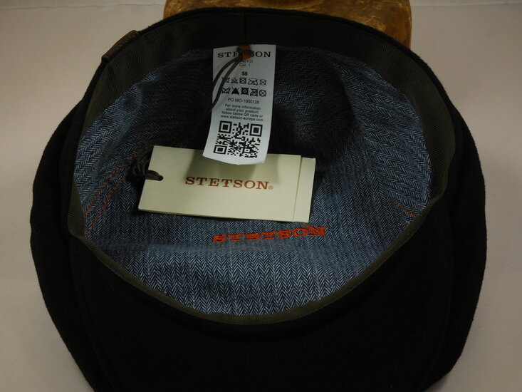 stetson hatteras newsboy cap wol kasjmier mix black