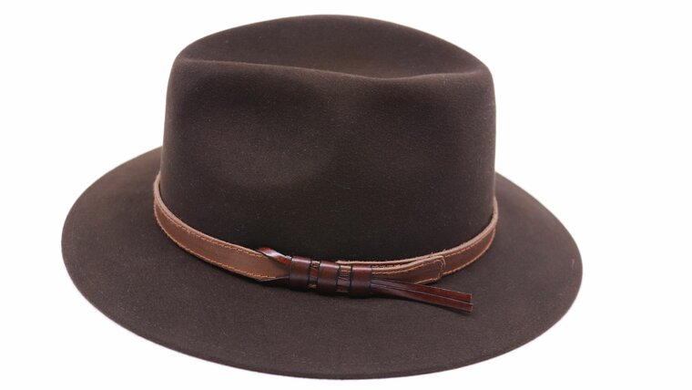 panizza fedora gubbio 100x premium haarvilt bruin