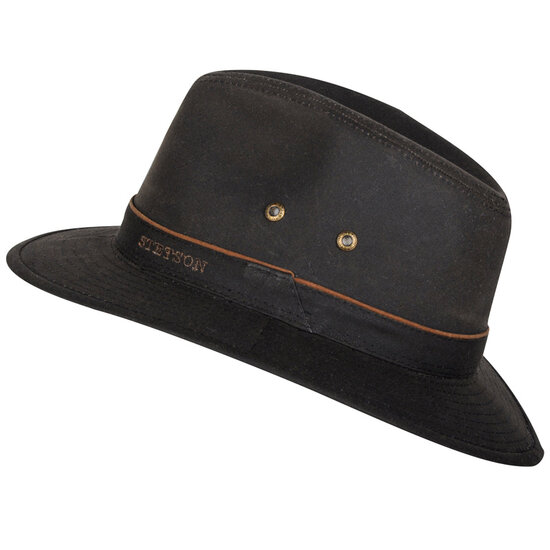 stetson traveller regenhoed avasun wax katoen bruin