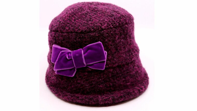 bedacht cloche rosie gemeleerd wolmix purple