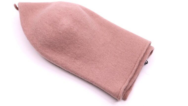 kopka roll up baret wolvilt poeder roze