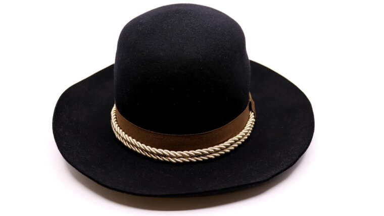 panizza fedora open crown torino bespoke haarvilt zwart