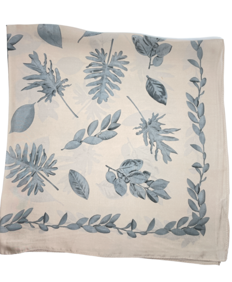 onkar neckerchief sjaal botanical nude and grey