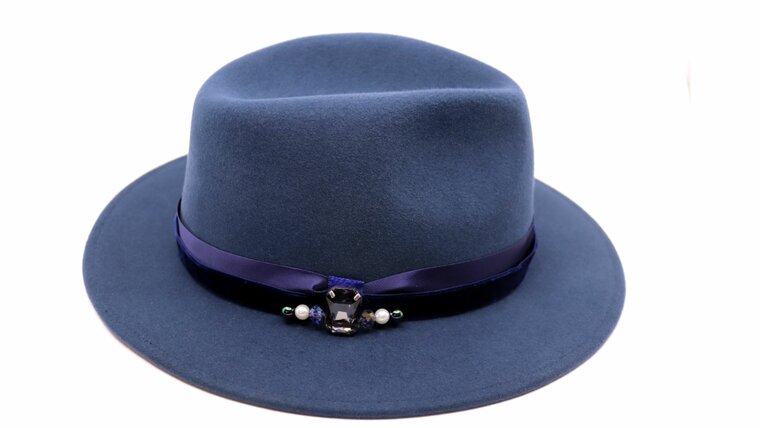 panizza fedora aquila bespoke haarvilt velvet and satin on the rocks jeansblue