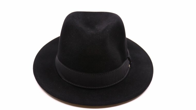 panizza fedora potenza camoscio twist haarvilt zwart