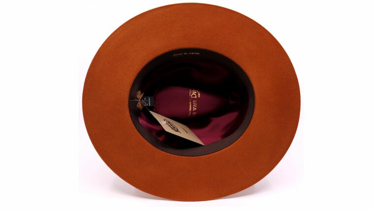 jos van dijck by tesi fedora serena contrast haarvilt burnt orange