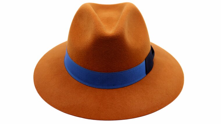 jos van dijck by tesi fedora serena contrast haarvilt burnt orange