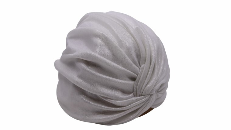 jos van dijck turban lurex metallic white