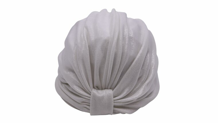 jos van dijck turban lurex metallic white