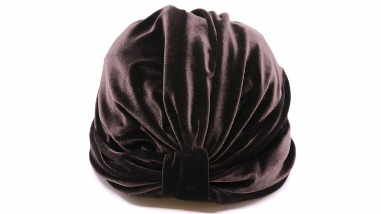 jos van dijck turban velvet chocolate brown