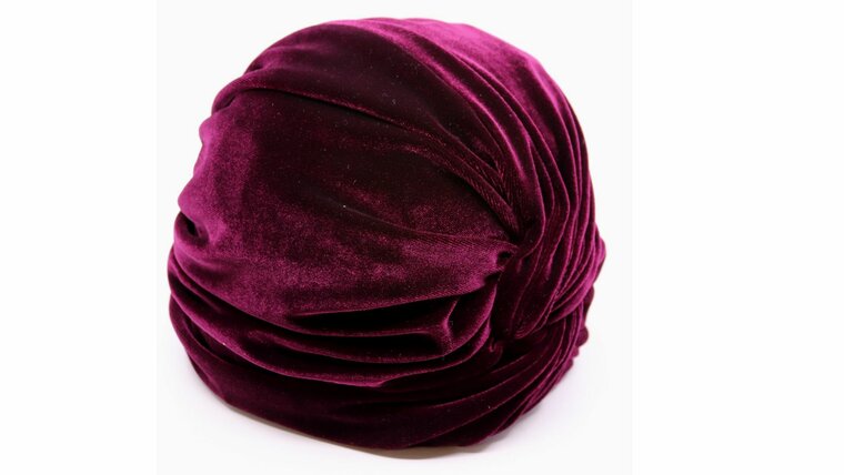 jos van dijck turban velvet burgundy