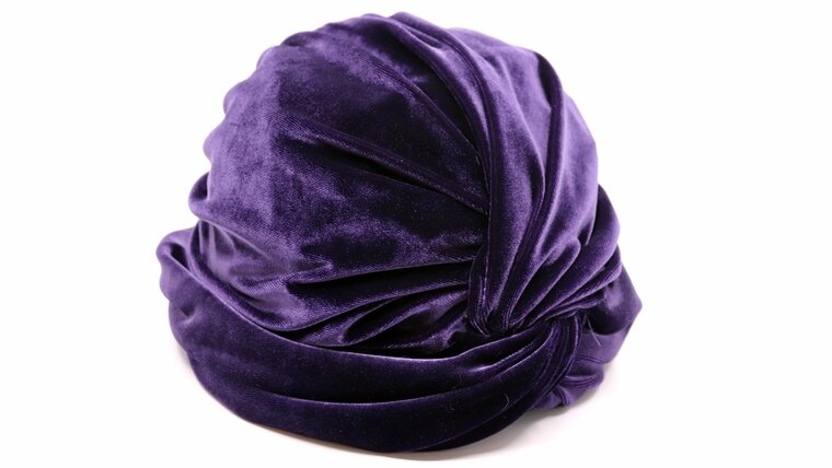 jos van dijck turban velvet dark violet