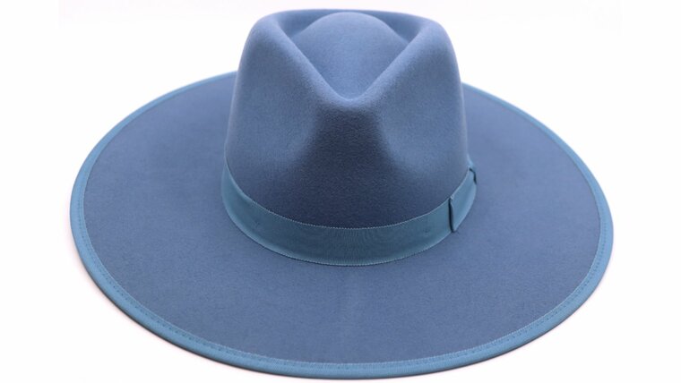 brixton jo rancher fedora wool blue heaven