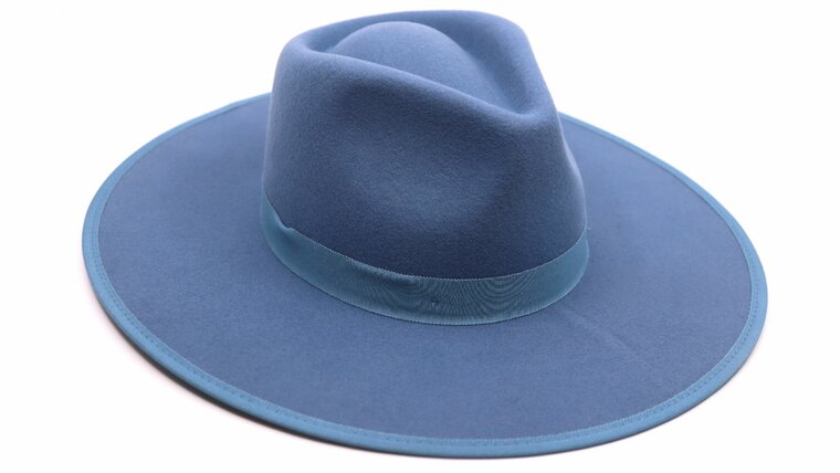 brixton jo rancher fedora wool blue heaven