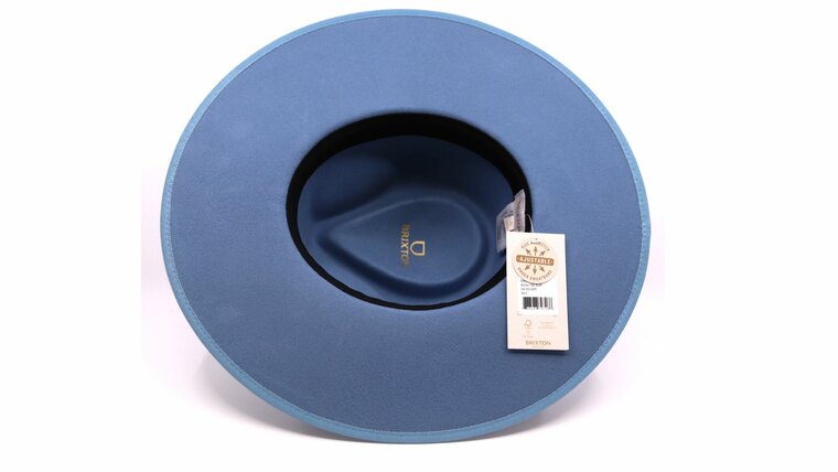 brixton jo rancher fedora wool blue heaven