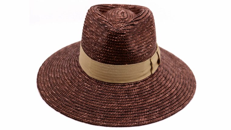 brixton joanna fedora wheat straw dark earth sand