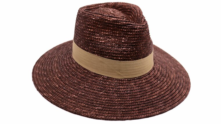 brixton joanna fedora wheat straw dark earth sand