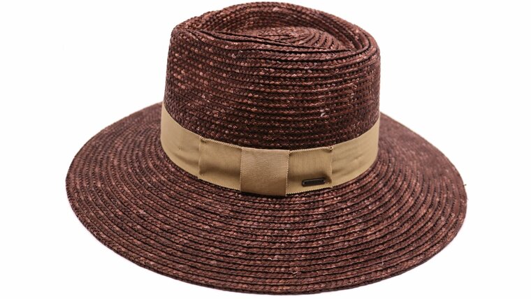 brixton joanna fedora wheat straw dark earth sand