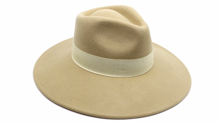 brixton joanna fedora wool felt beige straw