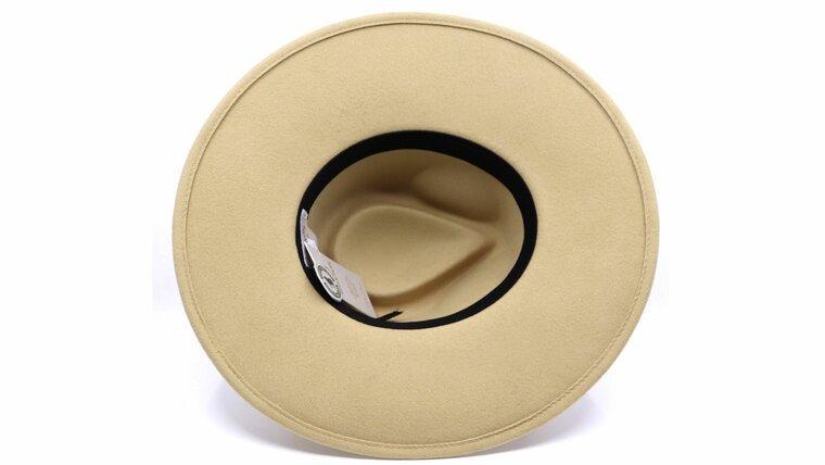 brixton joanna fedora wool felt beige straw