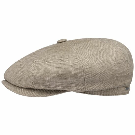 stetson hatteras newsboy cap classic linnen beige