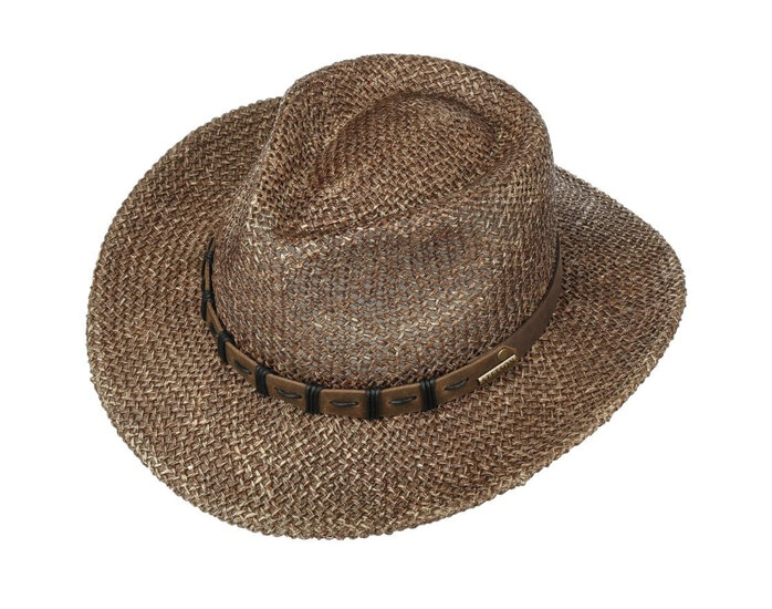 stetson western seagrass hat dark  brown