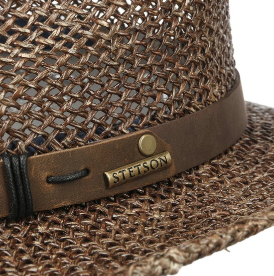 stetson western seagrass hat dark  brown