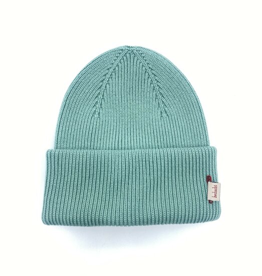 bedacht zomer beanie knitted katoen mint