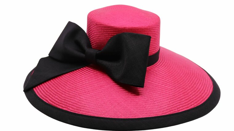 whiteley occasion hat wide brim parasisal charlotte crimson and black