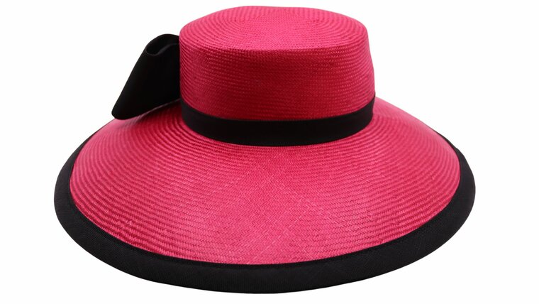 whiteley occasion hat wide brim parasisal charlotte crimson and black