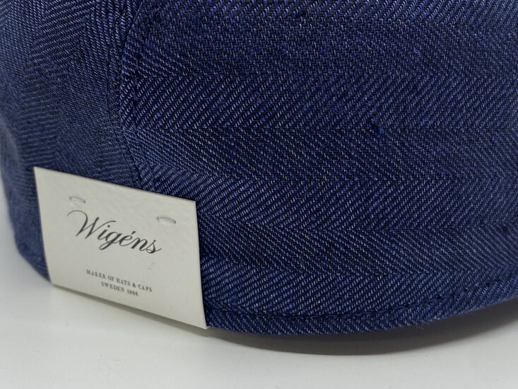 wigens ivy modern cap split linnen indigo donkerblauw